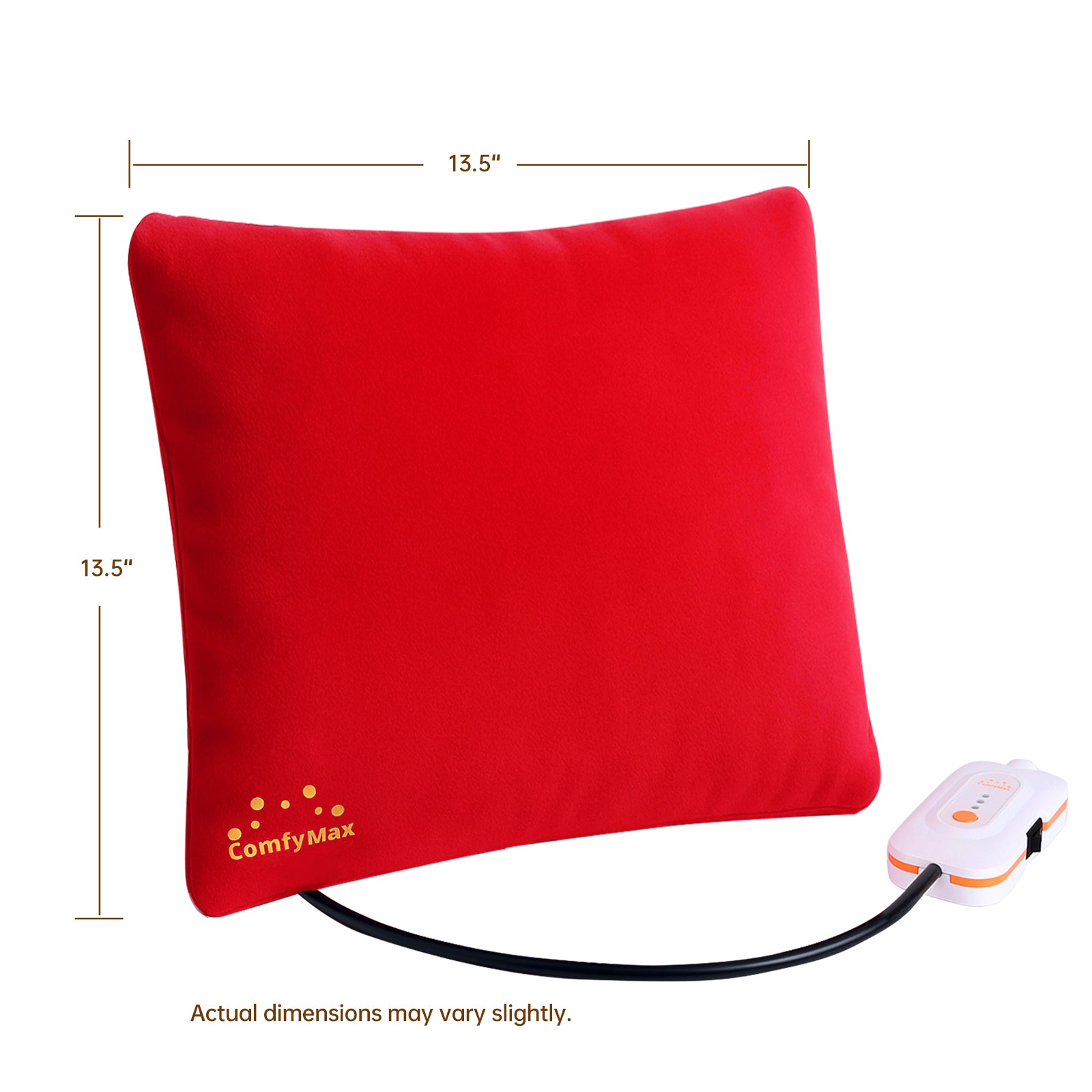 Electric Heated Pillow, EHPDL02, Soft and Comfortable, Heats Fast and Even, Perfect for Cramps, Muscle Pain, Relieving discomfort. Overheat Protection, Graphene Fabric,13.5" x 13.5" Size
